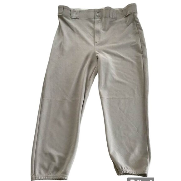 BIKE Athletic Style Baseball Pants Adult XL 40-42 Belt Loops 4108 Beige Elastic - Picture 1 of 10